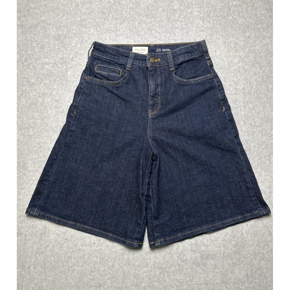Anthropologie Pants - Anthropologie Pilcro Bermuda Dark Blue Long Denim Jean Shorts Woman's Size 25